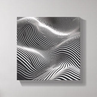 Arte de onda 3D minimalista moderno - monocromo ab