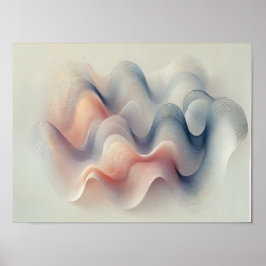Arte de Ondas abstractas minimalistas - Gradiente 