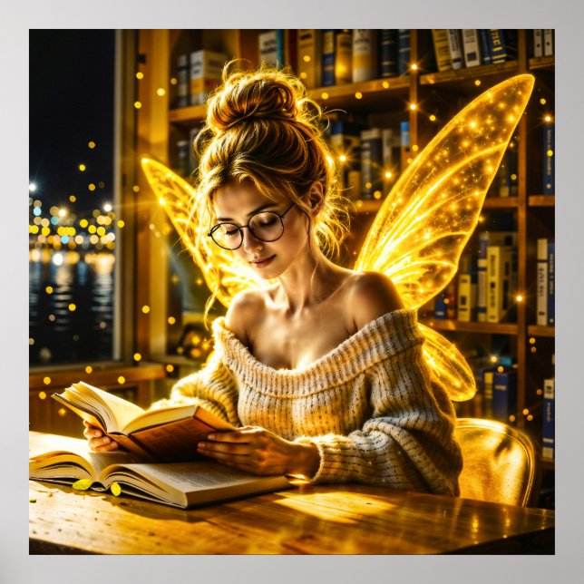 Arte de oro de hadas jóvenes iluminadas con oro (Frente)