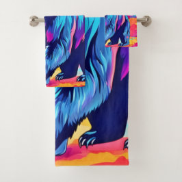 Arte de oso vibrante