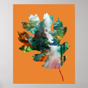Arte de otoño, Poster de hojas de otoño