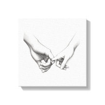 Arte de página para colorear manos de pareja prome