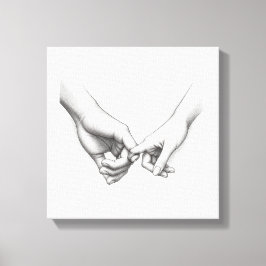 Arte de página para colorear manos de pareja prome