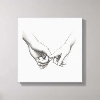 Arte de página para colorear manos de pareja prome