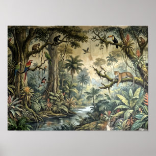 Arte de paisaje botánico y vida silvestre de la ju
