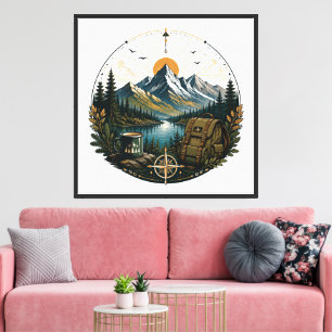 Arte de paisaje de aventura de naturaleza alpina v