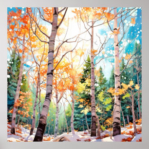 Arte de paisaje de bosque tranquilo