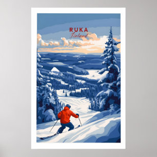 Arte de paisaje de esquí de Laponia 1