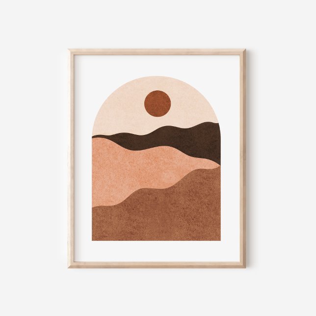Arte de paisaje desértico boho minimalista (Subido por el creador)
