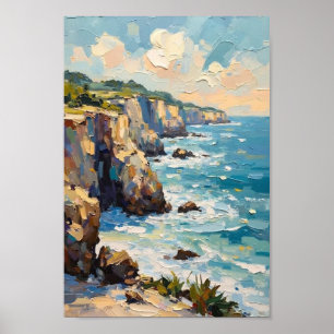 Arte de paisaje marino de acantilados costeros vin