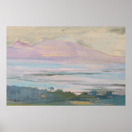 Arte de paisaje marino tropical pastel