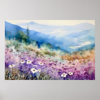Arte de paisaje montañoso de Carolina del Norte