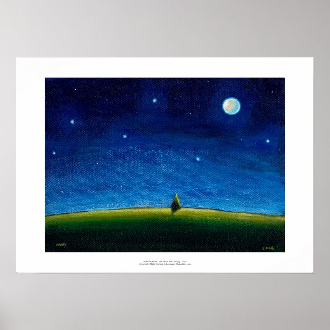 Arte de paisajes nocturnos Las estrellas llaman, C (Frente)