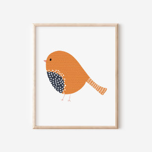 Arte de pájaro canario adorable dibujado a mano