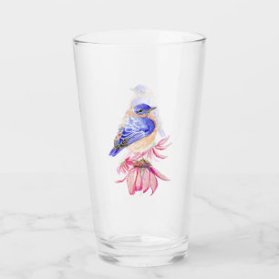 Arte de pájaros azules del oeste al acuarela para