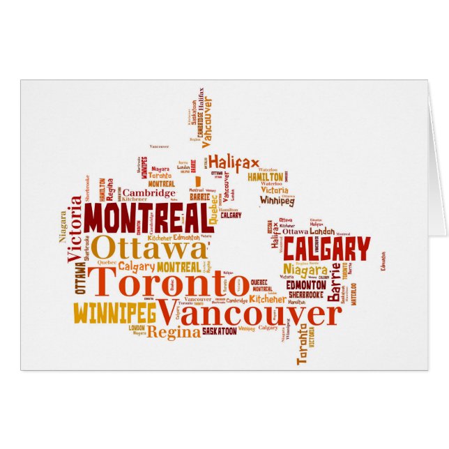 Arte de palabras de ciudades de Canadá (Anverso (Horizontal))