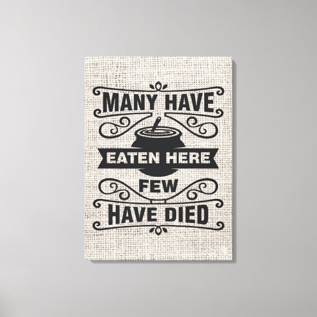 arte de palabras de cocina divertida faux Burlap (Anverso)