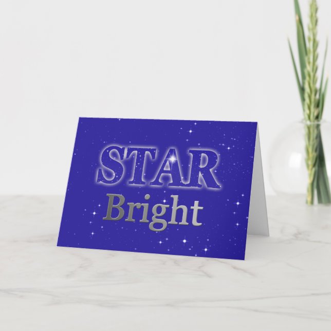 Arte de Palabras de Estrella de Navidad Azul y Pla (Anverso)