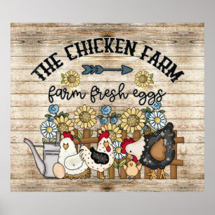 arte de palabras de granja de pollo en el país