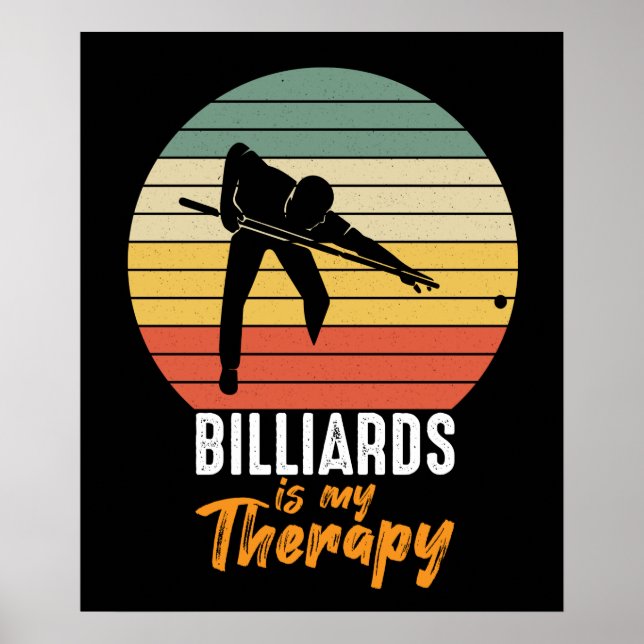 arte de palabras de la terapia de Billiards cool (Frente)