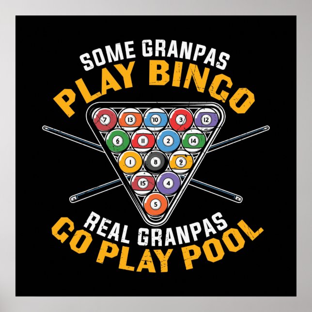 arte de palabras genial Grandpas Billiards (Frente)