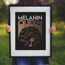 Arte de Palabras Reina Melanin Afro  