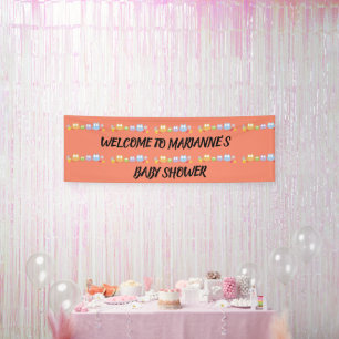 Arte de pancarta de bienvenida de bebé búho Look W