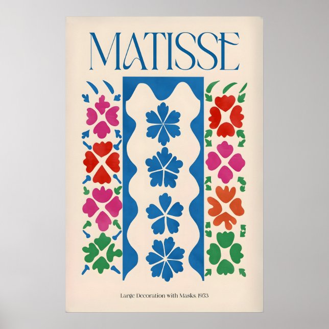 Arte de panel vertical de Matisse Largeation con m (Frente)