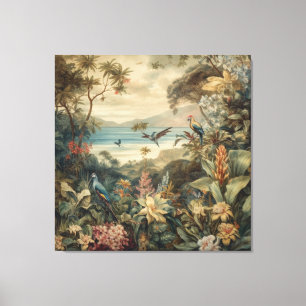 Arte de Paraíso Botánico Tropical Vintage