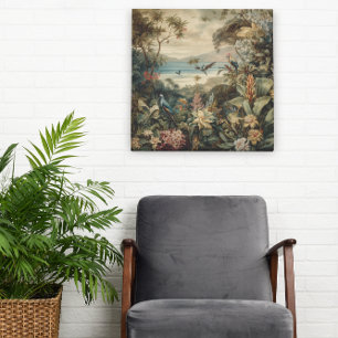 Arte de Paraíso Botánico Tropical Vintage  
