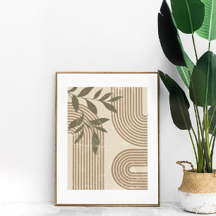 Arte de pared abstracto botánico arcoíris boho neu