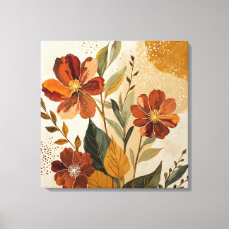 Arte de pared abstracto botánico boho moderno