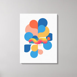 Arte de pared abstracto colorido, Arte geométrico