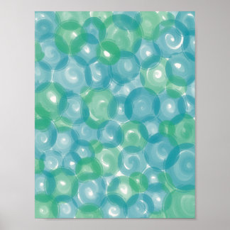 Arte de pared abstracto con patrón de burbujas bri