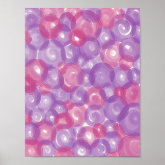 Arte de pared abstracto con patrón de burbujas bri