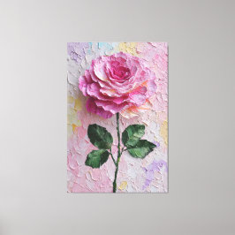 Arte de pared abstracto con textura de rosa rosa