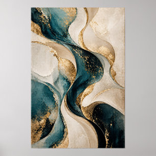 Arte de pared abstracto de flujo entrelazado de ma