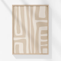 Arte de pared abstracto de línea neutral boho mode