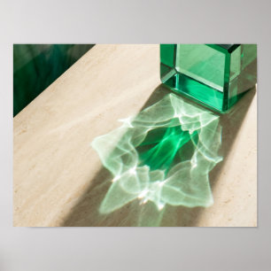 Arte de pared abstracto de luz cáustica de vidrio