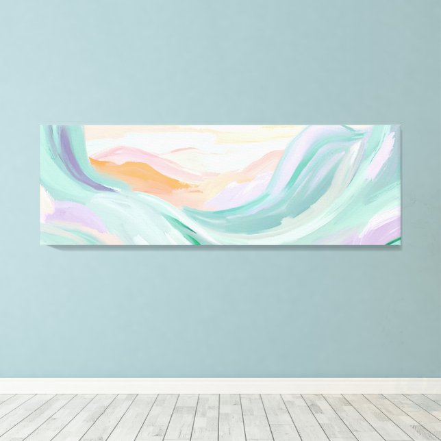 Arte de pared abstracto de pastel suave (Insitu (piso de madera))