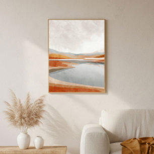 Arte de pared abstracto de terracota para sala de 