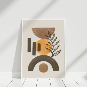 Arte de pared abstracto geométrico botánico boho m