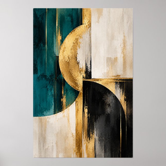 Arte de pared abstracto geométrico de interbloqueo (Frente)