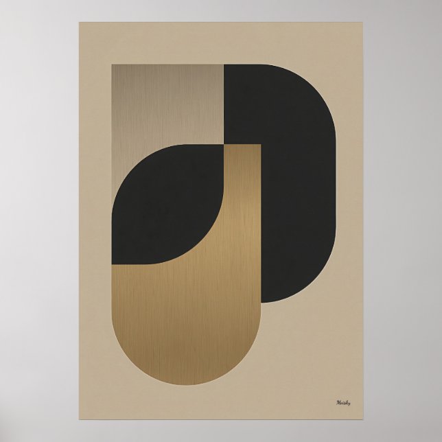 Arte de pared abstracto geométrico minimalista de  (Frente)