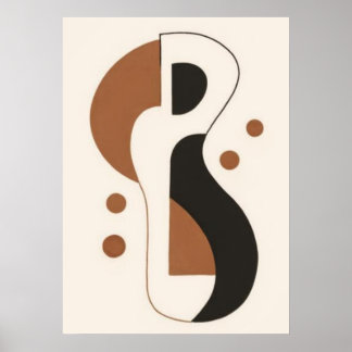 Arte de pared abstracto geométrico minimalista | E