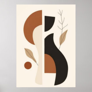 Arte de pared abstracto geométrico minimalista | E