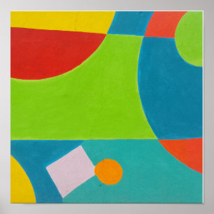 Arte de pared abstracto geométrico moderno Póster