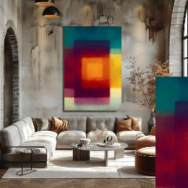 Arte de pared abstracto moderno campo de color ámb