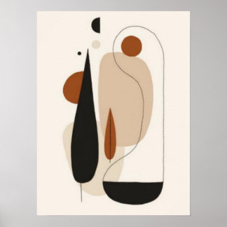 Arte de pared abstracto orgánico minimalista | Esc