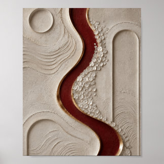 Arte de pared abstracto texturizado de lujo